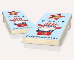 "A Gnomely Independence Day" Cornhole Set